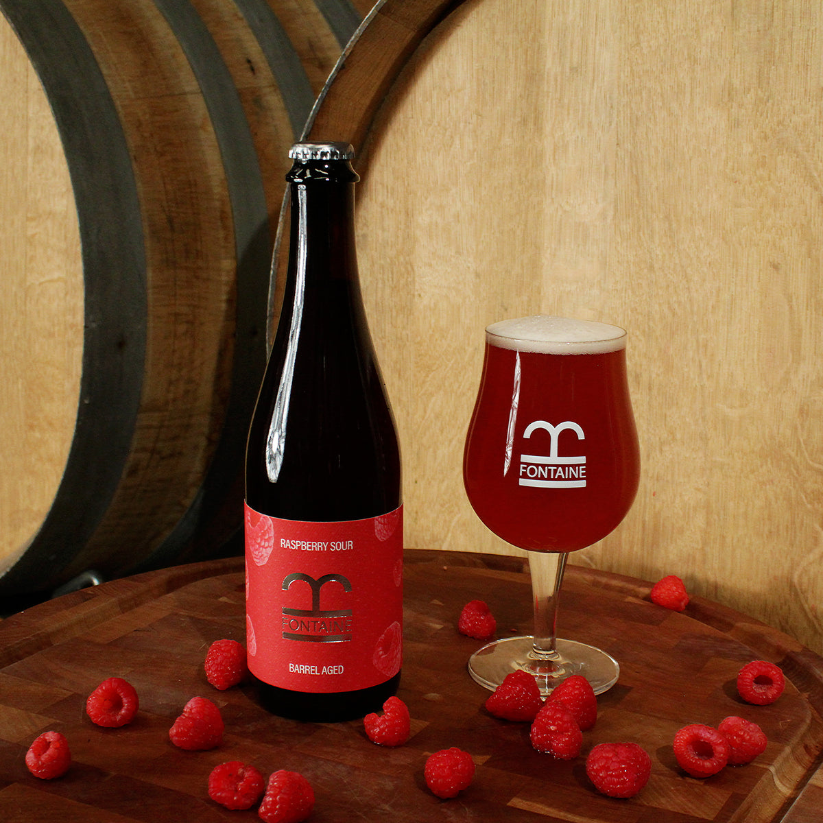 Beer Raspberry It's a sour beer with Raspberries - Raspberry Sour - Barrel Aged - 500 ...